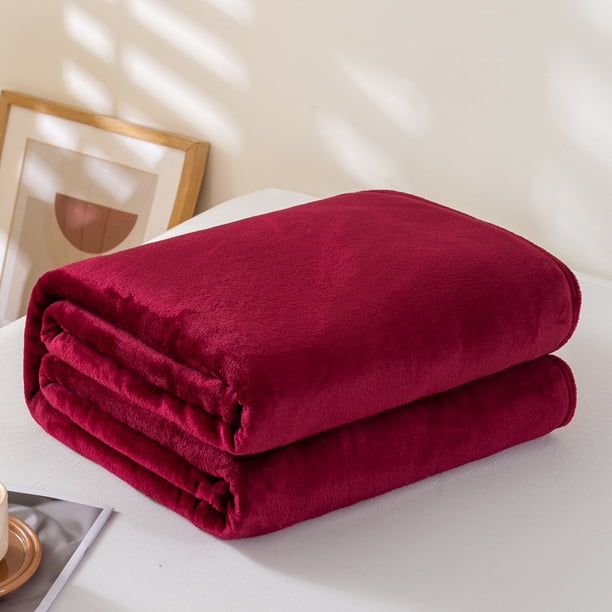 XmhyTop-A Manta de terciopelo rojo oscuro, 100 x 150 cm, suave y decorativa para silla (1 unidad)