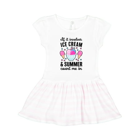 

Inktastic If It Involves Ice Cream & Summer Count Me in Gift Toddler Girl Dress