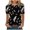 Black, variant on Fesfesfes Women Tops Womens Fashion Short Sleeve Retro Round Neck Printed Loose Tops Blouse 3/4 Sleeve Blouses for Women Business Casual XL(US:10)
