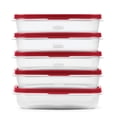 thumbnail image 2 of Recipientes Rubbermaid EasyFindLids para preparación de comidas, 1,3 litros, 5 unidades, color rojo, 2 of 6