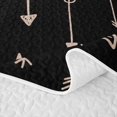 thumbnail image 5 of Erosebridal Traditional Arrow Twin Quilt Set, Gothic Cottage Twin Coverlet Set, Black Blush 2-Piece, 1 Bedspread and 1 Pillowcase, 5 of 7