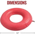 thumbnail image 5 of DMI Inflatable Ring Donut Seat Cushion Pillow for Hemorrhoid, Pregnancy, and Tailbone Pain, Red, 18 in, 5 of 5
