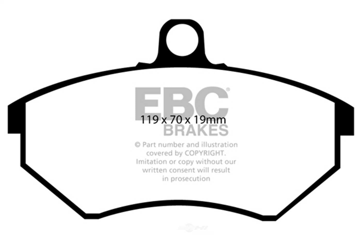 EBC YELLOWSTUFF PADS Fits select: 1994-1998 VOLKSWAGEN JETTA, 1993-1998 VOLKSWAGEN GOLF