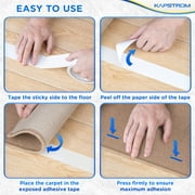 Double-Sided Carpet Tape (2 Wide, 30 Long), Heavy Duty Adhesive Multipurpose Rug Tape by KapStrom