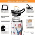 thumbnail image 4 of Gnome American Flags Sports Water Bottle Portable Travel Mug 32oz BPA Free Leak Proof Straw Transparent Tritan for Gym Yoga Cycling Camping, 4 of 7