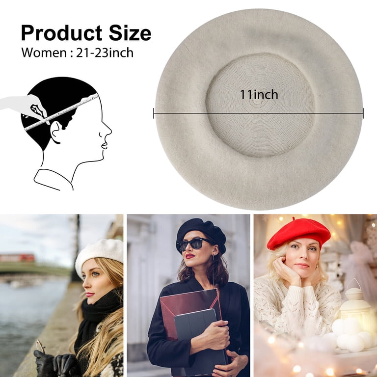 2899 Womens Winter Beret Hat Knitted Beanie Cap Autumn French Women main image 3