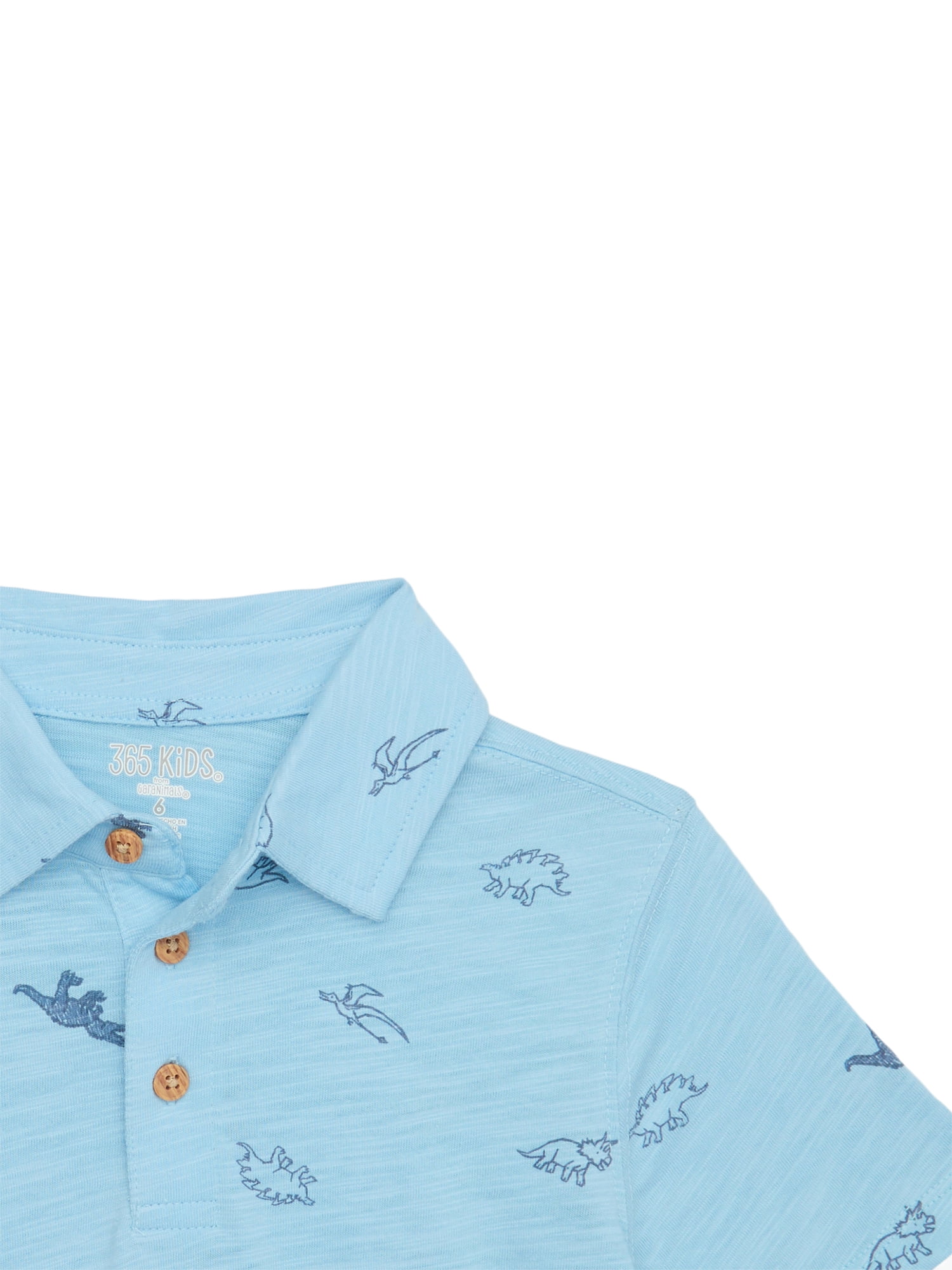 365 Kids by Garanimals Boys Mix and Match Short Sleeve Print Polo, Sizes 4-10