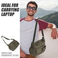 thumbnail image 3 of Bolso bandolera de lona, grande, tipo bandolera, con bolsillo, para mujer y hombre, 3 of 7