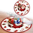 thumbnail image 2 of Christmas Optical Illusion Rug - Santa Claus Quilted Round Mat with 3D Depth Pattern, Non- Holiday Decor for Entryway, Living Room and Bedroom, Xmas Decorations, 2 of 7