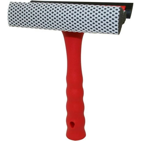 6" Window Squeegee with Red Plastic Head and 9" Handle