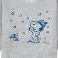 thumbnail image 3 of Peanuts - Snow Snoopy And Woodstock - Men's Crew Neck Fleece Pullover, 3 of 6