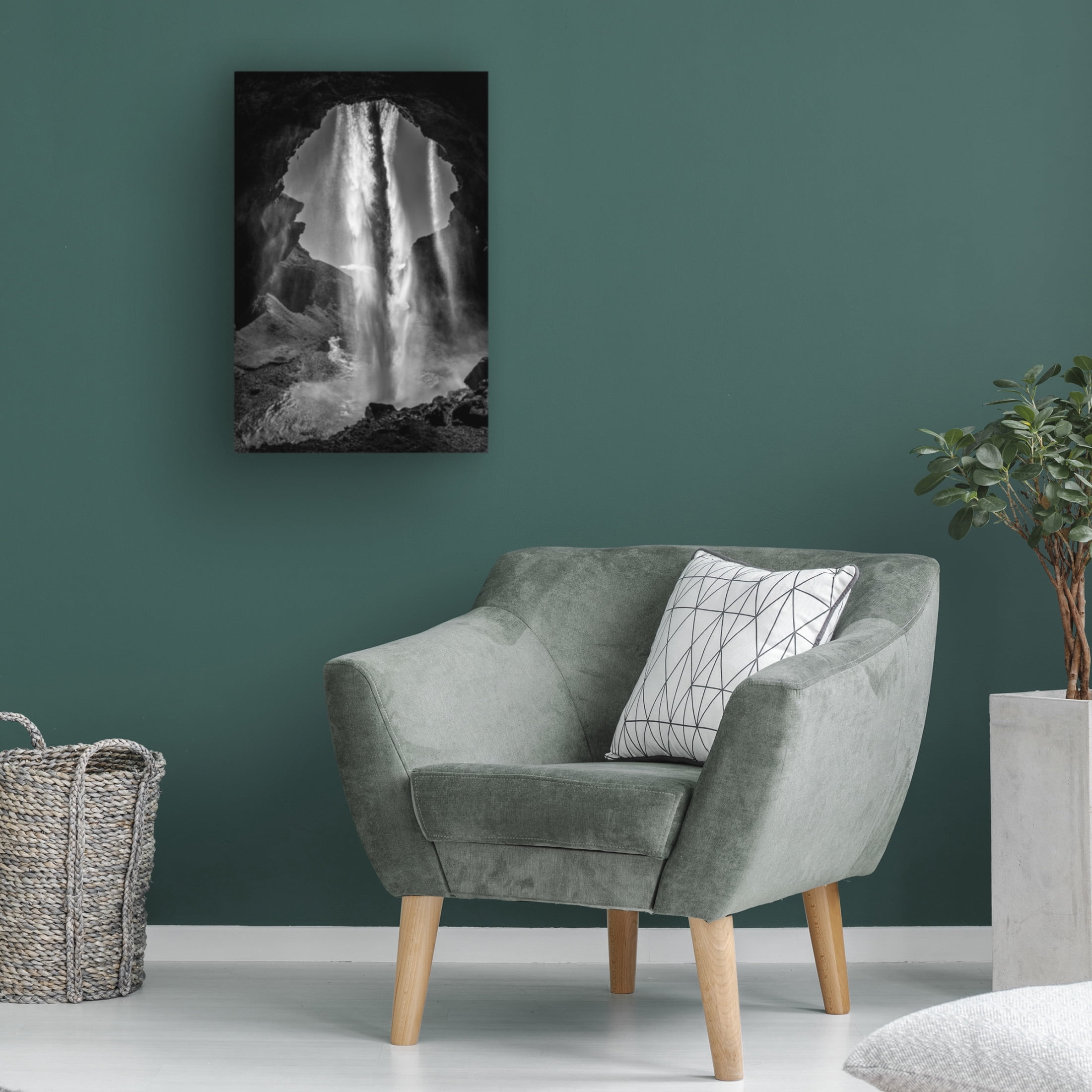 Trademark Fine Art Dieter Reichelt  behind the waterfall Canvas Wall Art