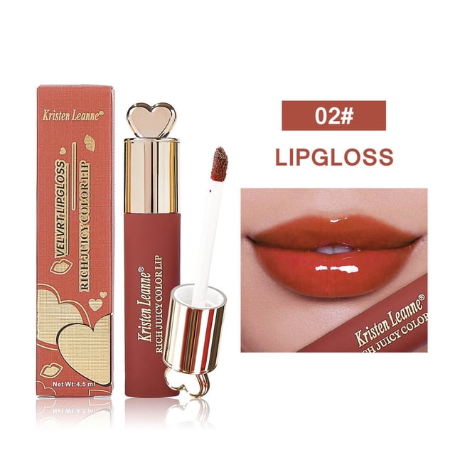 Color-retaining Water-gloss Mirror Lip Glaze Solid Color Moisturizing And Long-lasting Lip Gloss