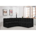 thumbnail image 3 of Bowery Hill Contemporary Black Boucle Fabric Modular Sectional, 3 of 8