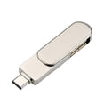 thumbnail image 1 of 1 Pcs 3 in 1 USB Flash Drive Mini U Disk 128GB Portable Memory Stick 3 in 1 Type C Android USB for PC Phone, 1 of 4