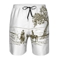 thumbnail image 3 of Vsdgher Cowboys Riding A Horse Near A Tree Men's Beach Shorts, Surfing shorts, Swim trunks, Quick Dry Swim Trunks for Surfing Beach Fun -Large, 3 of 6