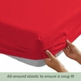 thumbnail image 5 of Elegant Comfort Deep Pocket 4-Piece Bed Sheet Set, Ultra-Soft Microfiber, Luxury Bedding Gift, Twin, Red, 5 of 6