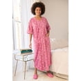 thumbnail image 4 of Dreams & Co. Women's Plus Size Long French Terry Zip-Front Robe (Petite Available), 4 of 6