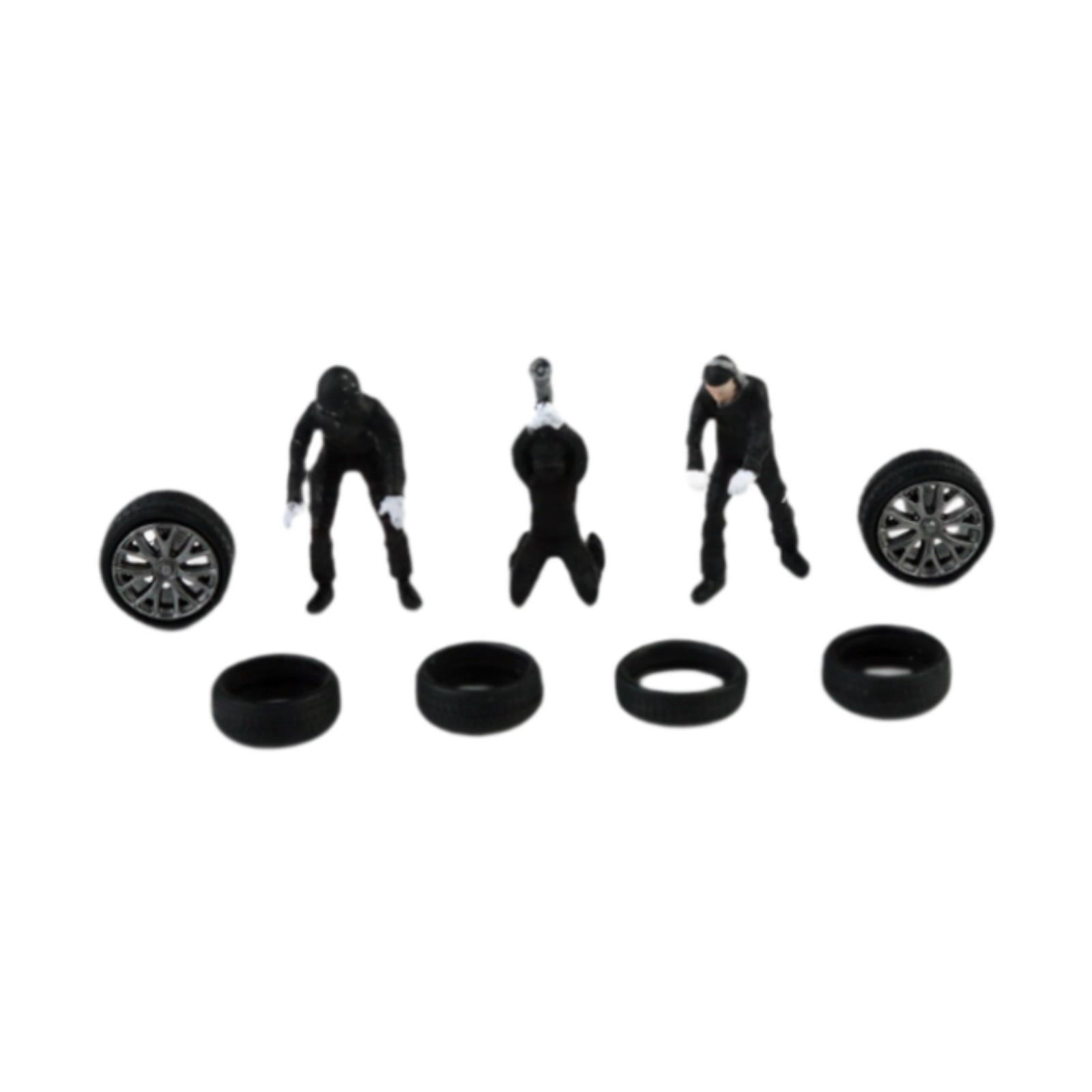 LeeQinersw 1/64 People Figures Diorama Character for Diorama Dollhouse Micro Landscapes black