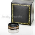 thumbnail image 2 of Jewelry Avalanche Whiskey Barrel and Deer Antler Inlay Wedding Band Mens Black Tungsten Carbide Ring, 2 of 4
