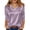 #01Purple, variant on Dressy Tops for Women 3/4 Sleeve Silk Satin Blouses Business Work T Shirts Loose Fit Cowl Neck Spring Summer Outfits Blue S