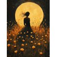 thumbnail image 1 of Qisvanset Framed Canvas Wall Art 12x16 Inch Moonlit Meadow Elegant Woman Romantic Canvas Art, 1 of 5