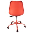 thumbnail image 4 of Swivel Task Chairs Armless Computer Desk Rolling Chairs for Home Office, Low-Back, Adjustable Height (Red), 4 of 6