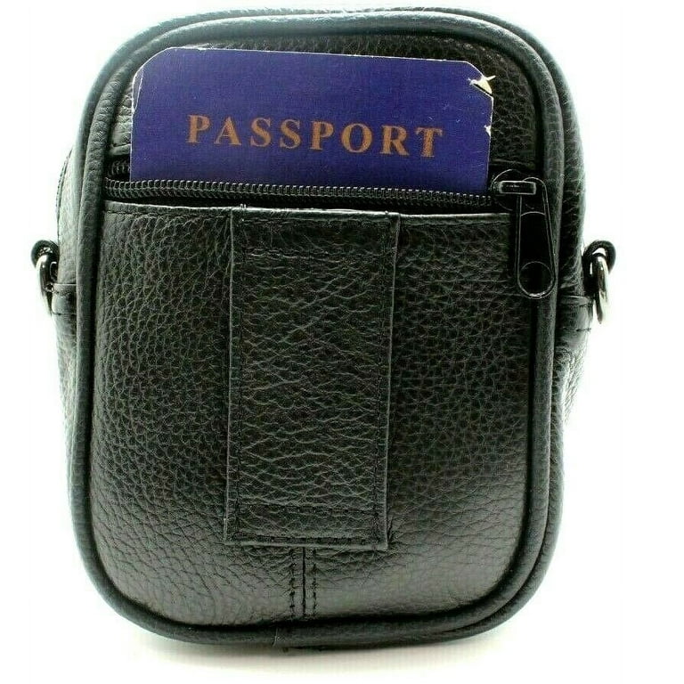 Genuine Leather Crossbody Purse Travel Hip Bag Waist Belt Loop Fanny Pouch  Unisex