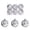 Silver-SL Home Decor, variant on Wholesale karymi Shimmering 6 Pcs Gold Glitter Wave Hollow Christmas Ornaments 2.4-Inch Set for Festive Tree Decor Gift Ideas