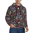 thumbnail image 2 of Sikiie Snakes And Snake Fruit Men's Hoodie, Essentials Hoodie, Sweatshirt, Pullover Hooded Sweatshirt for Men-Small, 2 of 7
