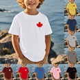 thumbnail image 2 of T-Shirt Garçon Canada Drapeau de la Fête du Canada Feuille d'Érable Imprimée Manches Courtes T-Shirt Enfants Fête de l'Indépendance Canadienne Imprimé Graphique Coupe Régulière T-Shirt Fille pour Célébration de la Fête du Canada, 2 of 5
