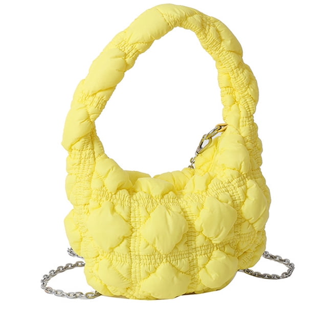 Bolso de mano acolchado para mujer, bolso de hombro acolchado ligero, bolso de mano acolchado tipo hobo 2023, bolso acolchado con pliegues en forma de nube