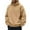 Khaki, variant on Hpapadks Men's Hoodies Solid Hoodies Pullover with Front Pocket Oversize Drop Shoulder Hooded Sweatshirts for Men