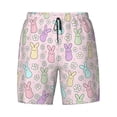 thumbnail image 4 of Lsque Mens Swim Trunks Colorful Bunny Pattern - Bathing Suit Compression Liner - Beach Swim Shorts Swimwear - (S-3XL) - Stretch Quick Dry -Small, 4 of 9