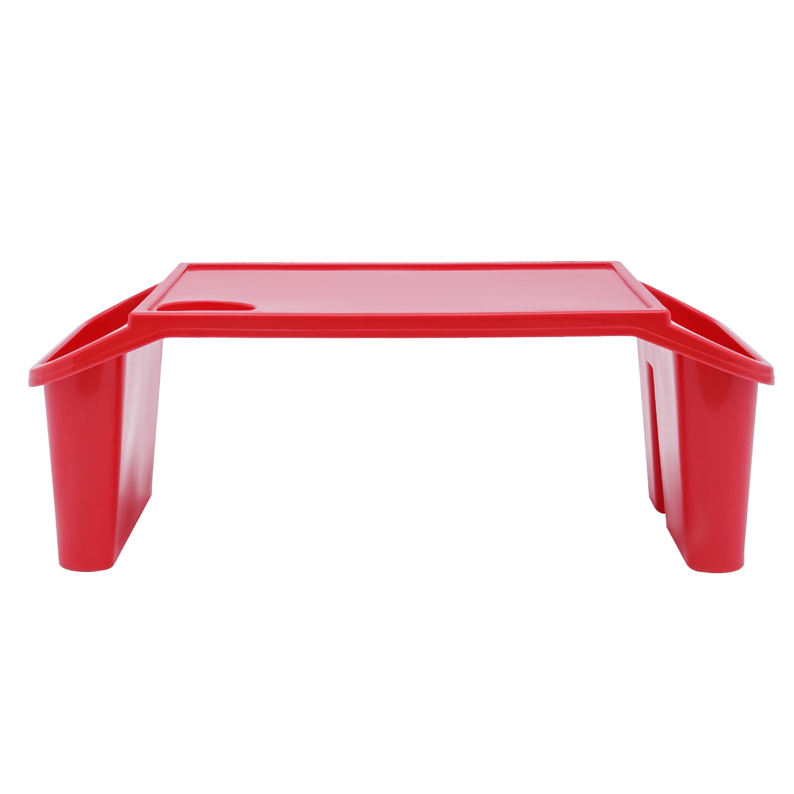 6 Pcs Kids Lap Desk Tray, Plastic Breakfast Laptop Trays with Side Pockets, Portable Lap Bed Table for Writing, Reading, Drawing, Doing Homework, Eating in Bed