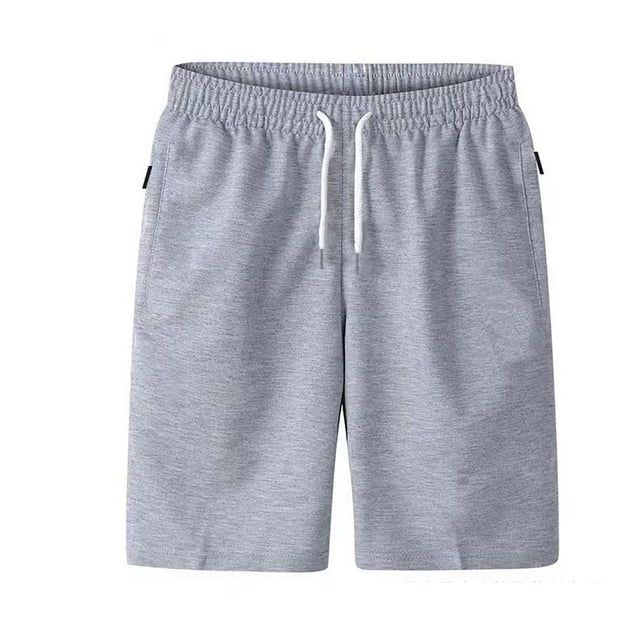 Men's Casual Shorts Cotton Athletic Workout Lounge Sweat Shorts Solid Color with Pockets