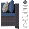 thumbnail image 6 of ASJMR 13 Pieces Outdoor Patio Furniture with Fire Pit Table Rattan Wicker Sectional Sofa Conversation Set,Gray, 6 of 8