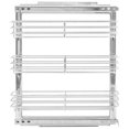thumbnail image 2 of vidaXL 3-Tier Pull-out Kitchen Wire Basket Silver Slidable Rack Multi Sizes, 2 of 18