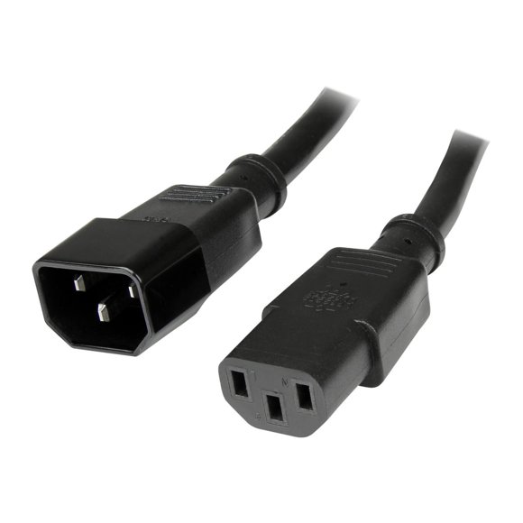 StarTech.com 10ft (3m) Power Extension Cord, C14 to C13, 10A 125V, 18AWG, Black Computer Power Cord Extension, Power Supply Extension Cable, IEC-320-C14 to IEC-320-C13 AC Power Cable - UL Listed - Power extension cable - IEC 60320 C14 to IEC 60320 C13 - 10 ft - black