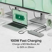 Plugable USB C Laptop Docking Station, Dual Monitor 4K 60Hz for Apple Mac M1/M2/M3, 2x HDMI or 2x DisplayPort
