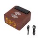 thumbnail image 2 of Altavoz Multifunción, 90Hz-18KHz Reloj Despertador De Madera Altavoz Inalámbrico Puerto De Carga USB 3-8h Tiempo De Reproducción 4 Ohm 2-3h Tiempo De Carga Para Teléfonos, 2 of 8