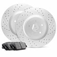 thumbnail image 2 of R1 Concepts Rear Brakes and Rotors Kit |Rear Brake Pads| Brake Rotors and Pads| Ceramic Brake Pads and Rotors |fits 2012-2020 Tesla S, 2016-2021 Tesla X, 2 of 4