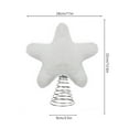 thumbnail image 2 of Gumesh Plush Star Christmas Tree Topper , Santa Hat Furry Star Treetop Christmas Tree Toppers Ornaments Xmas Home Holiday Decoration, 2 of 3