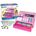 thumbnail image 1 of Calculadora de caja registradora de juego de simulación, Desarrolla habilidades matemáticas tempranas, 73 piezas, Edades 3+, Rosa, 1 of 3