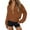 Brown, variant on Hpapadks Women's Fashion Hoodies Lightweight Half Zip Casual Wear Workout Slim Fit Long Sleeve Solid Hooded Crop Top Sweatshirt for Women Black L