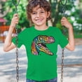 thumbnail image 3 of Tee Hunt Colorful Raptor Youth T-Shirt Dean Russo Neon Dinosaur Pattern Kids, Green, Large, 3 of 5