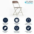 thumbnail image 2 of Flash Furniture Hercules Series Premium Brown Plastic Folding Chair, 2 of 9