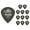Dark Black, variant on Dunlop Tortex Pitch Black Jazz Guitar Picks 1 Dozen .50 mm