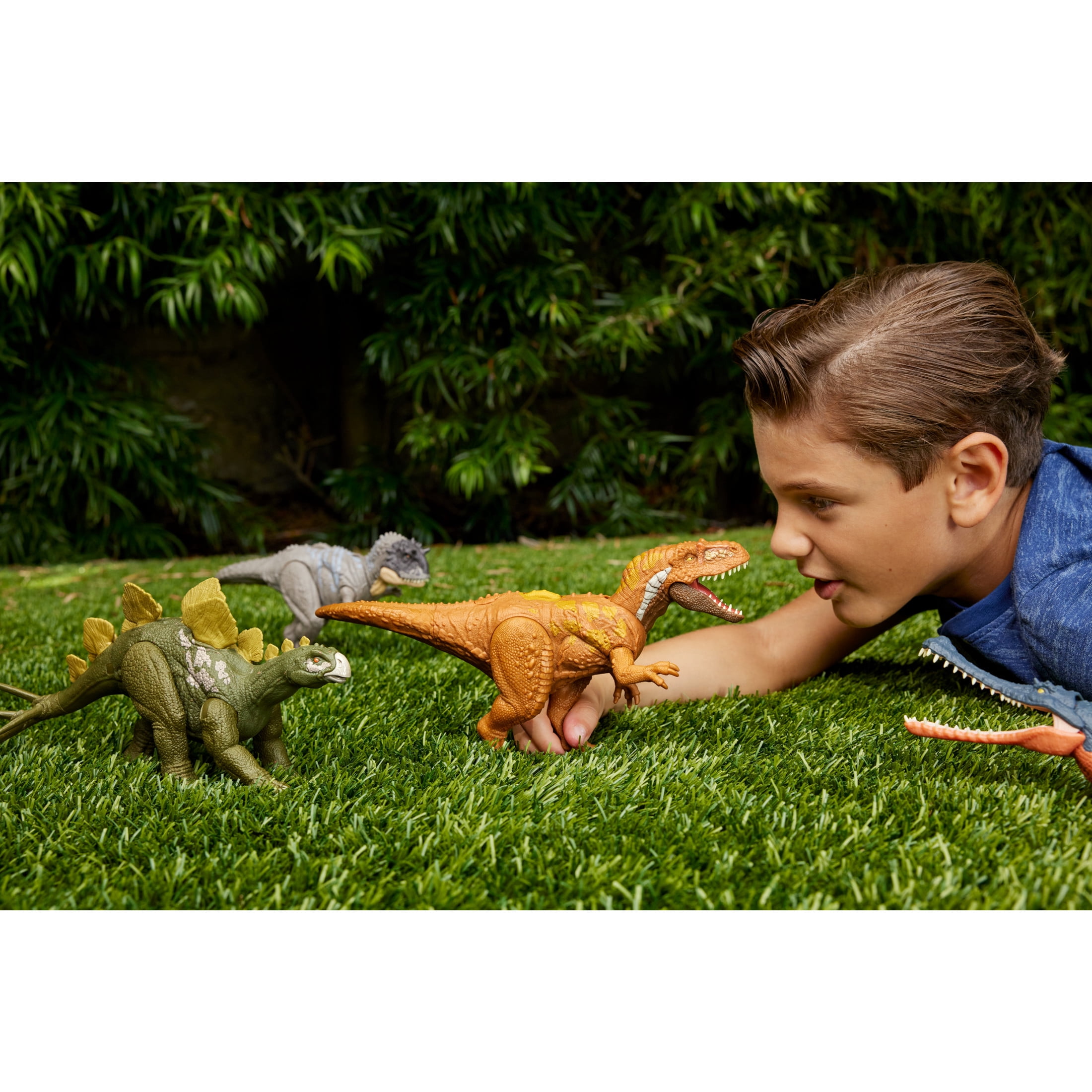 Jurassic World Wild Roar Dinosaur, Megalosaurus Action Figure Toy with Sound