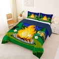 thumbnail image 2 of Catabedysis Starry Camping Full Size Comforter Sets,Bear Campfire Print Bedding Comforter Set For Boys,Multicolor,Navy Blue Reversible,3pcs,1 Comforter and 2 Pillowcases, 2 of 7